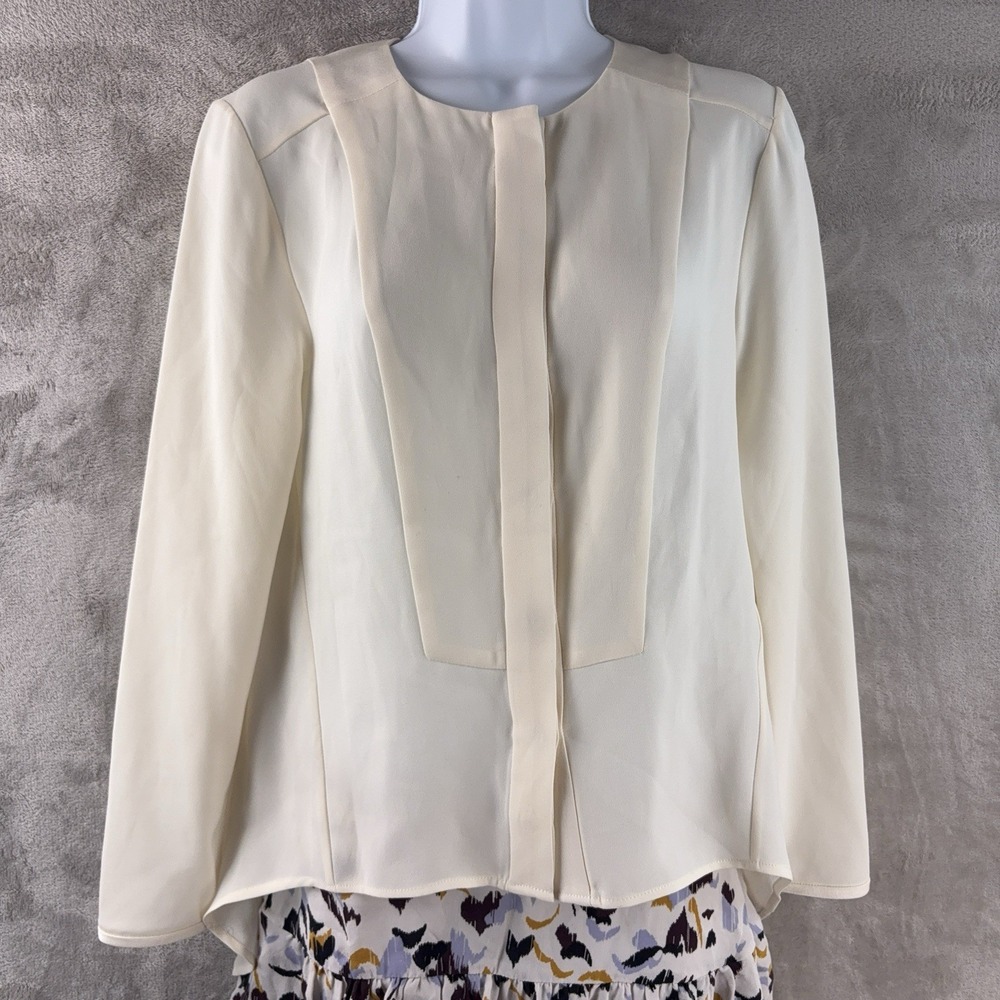 Rag & Bone Blouse Womens Size Small Ivory Long‎ Sleeve Minimalist Top